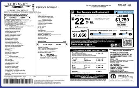 Photos of 2021 Chrysler Pacifica Touring L for sale in Jacksonville, FL at Auto Boutique Florida