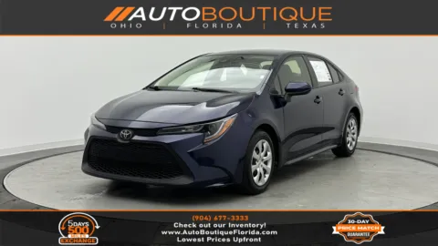 Blue 2020 Toyota Corolla LE for sale in Jacksonville, FL