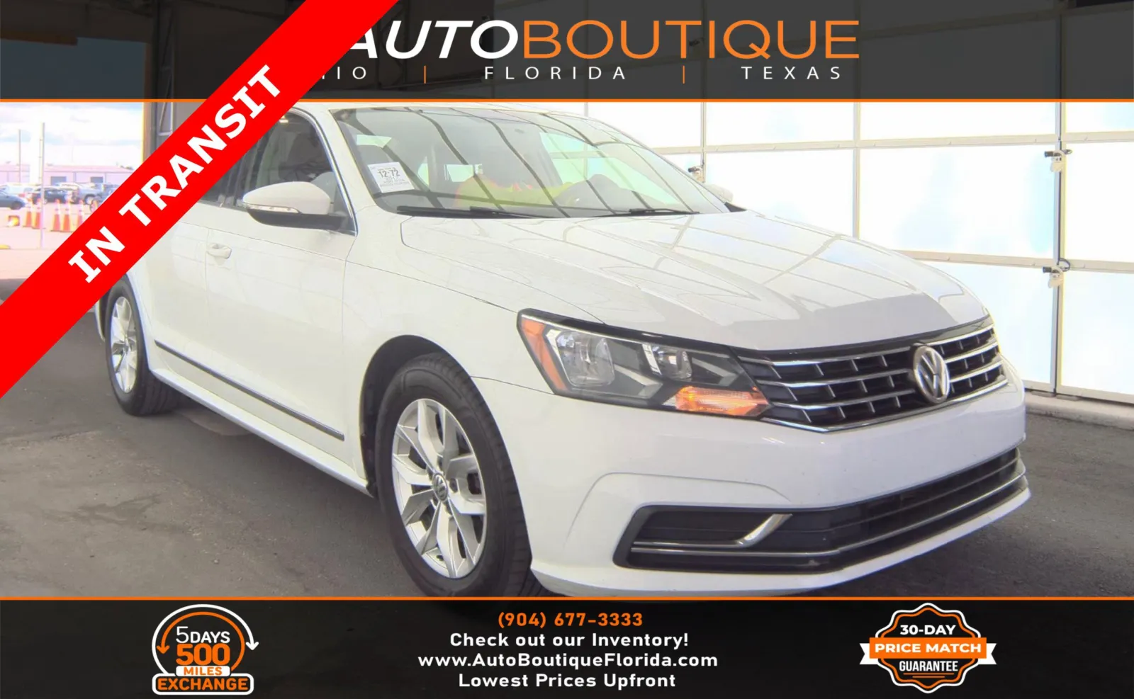 White 2017 Volkswagen Passat 1.8T S for sale in Jacksonville, FL