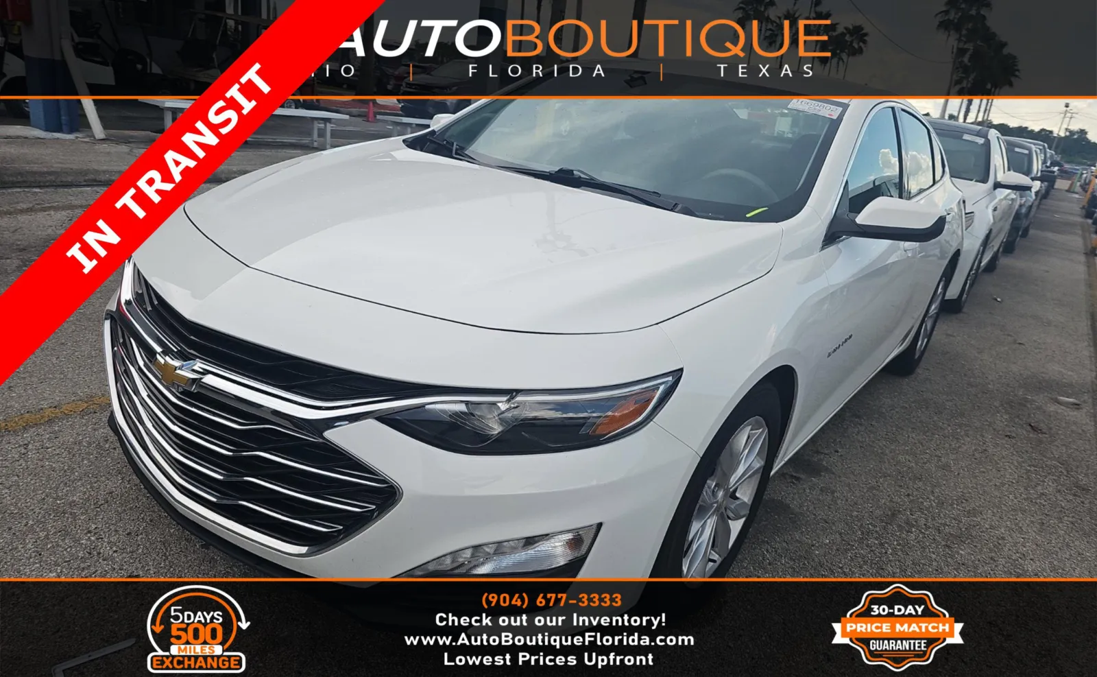 White 2021 Chevrolet Malibu LT for sale in Jacksonville, FL