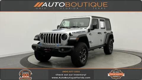 Silver 2023 Jeep Wrangler 4xe Rubicon for sale in Jacksonville, FL