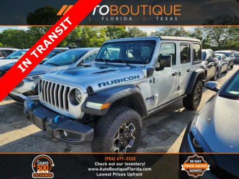 Silver 2023 Jeep Wrangler 4xe Rubicon for sale in Jacksonville, FL