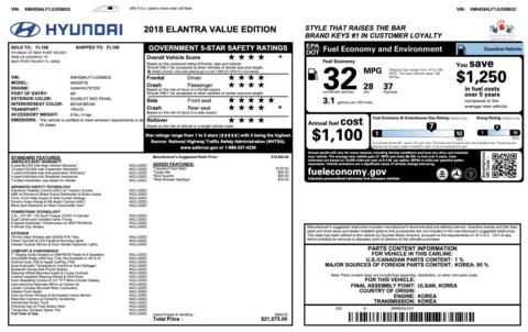 More photos of 2018 Hyundai Elantra Value Edition at Auto Boutique Florida, FL