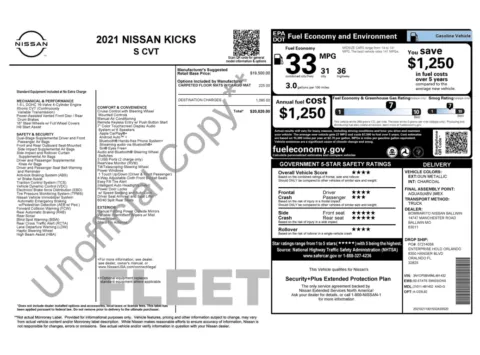 Photos of 2021 Nissan Kicks S for sale in Jacksonville, FL at Auto Boutique Florida
