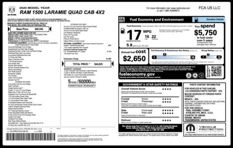 Photos of 2020 Ram 1500 Laramie for sale in Jacksonville, FL at Auto Boutique Florida
