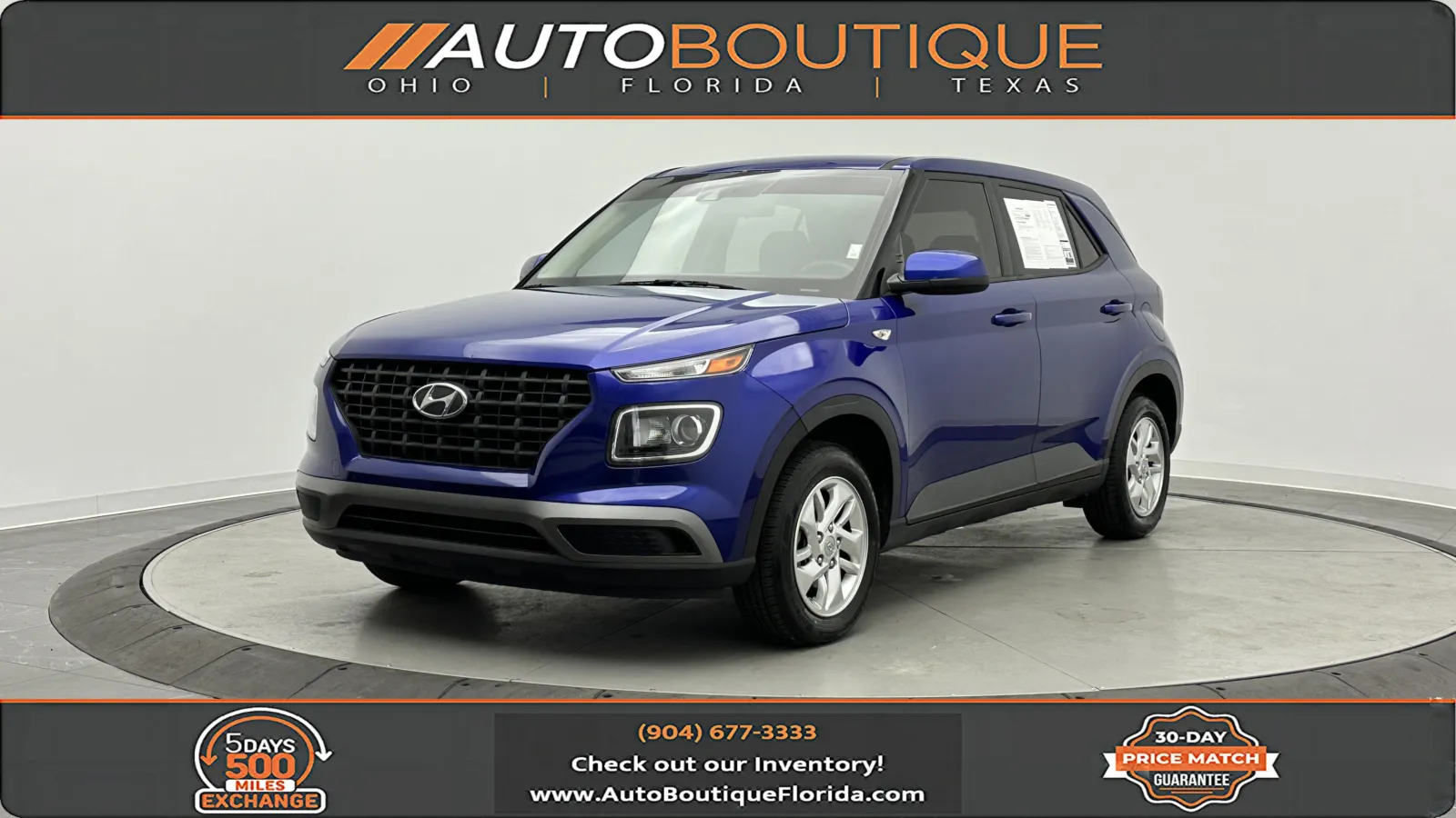 Blue 2021 Hyundai Venue SE for sale in Jacksonville, FL