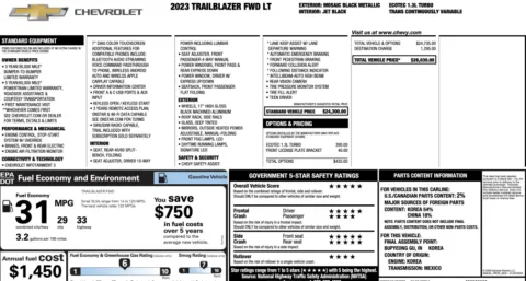 Photos of 2023 Chevrolet Trailblazer LT for sale in Jacksonville, FL at Auto Boutique Florida