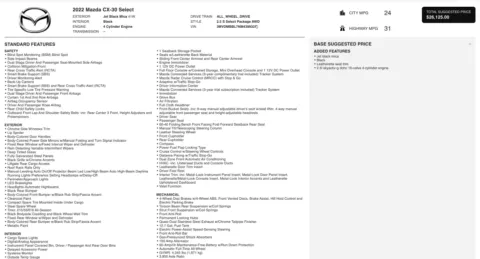 Photos of 2022 Mazda CX-30 2.5 S Select Package for sale in Jacksonville, FL at Auto Boutique Florida