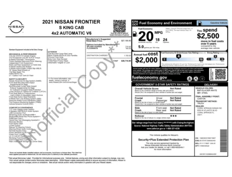 Photos of 2021 Nissan Frontier S for sale in Jacksonville, FL at Auto Boutique Florida