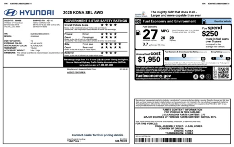 More photos of 2025 Hyundai Kona SEL at Auto Boutique Florida, FL