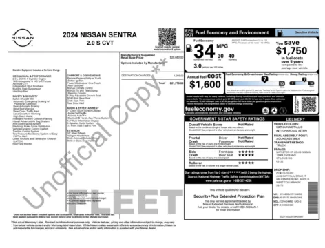 Photos of 2024 Nissan Sentra S for sale in Jacksonville, FL at Auto Boutique Florida