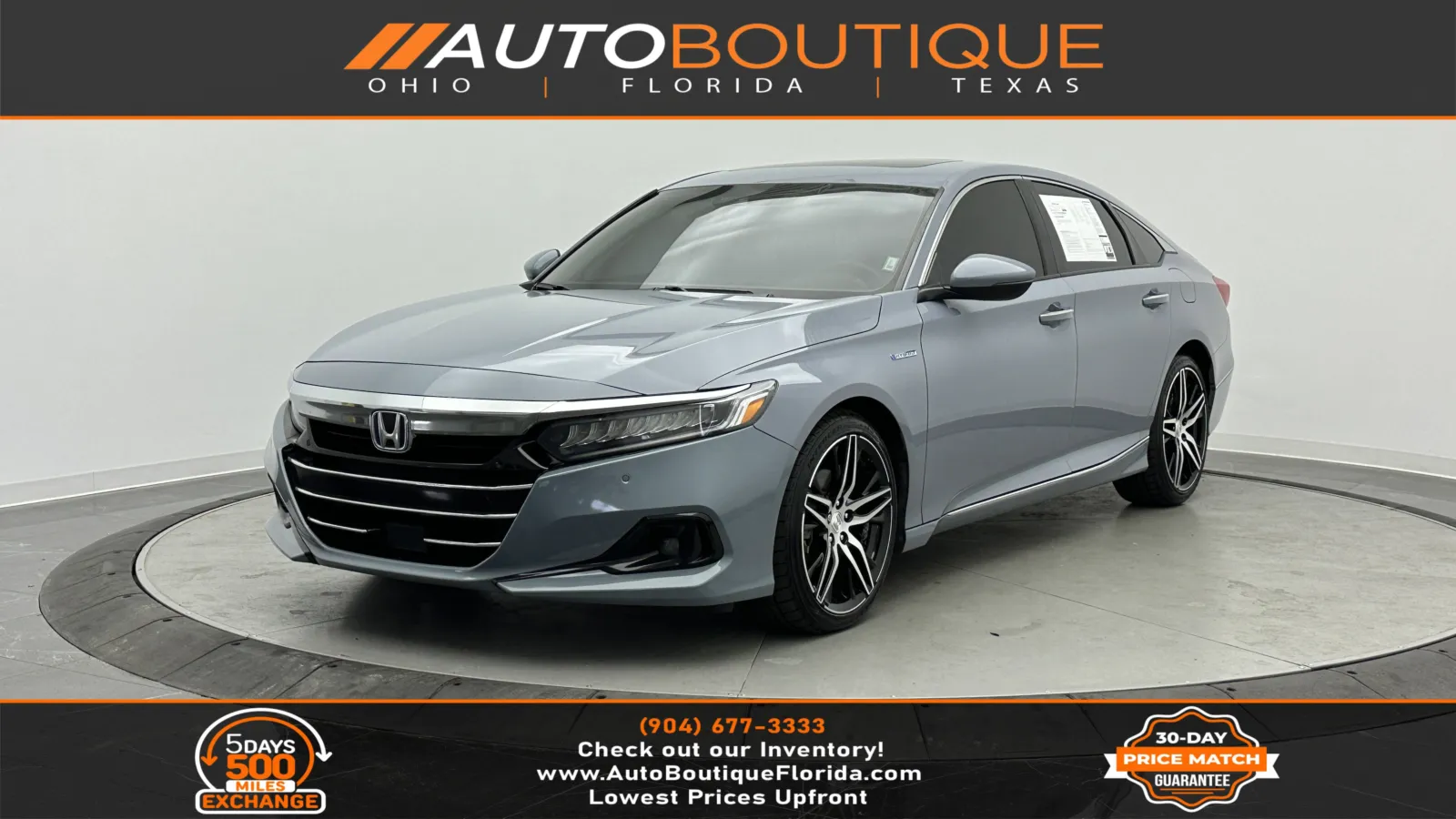 Gray 2021 Honda Accord Hybrid Touring for sale in Jacksonville, FL