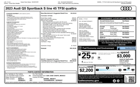 Photos of 2023 Audi Q5 Sportback S line Premium Plus for sale in Jacksonville, FL at Auto Boutique Florida