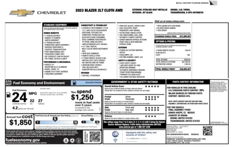 Photos of 2023 Chevrolet Blazer LT for sale in Jacksonville, FL at Auto Boutique Florida