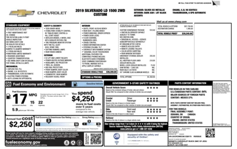 Photos of 2019 Chevrolet Silverado 1500 LD Custom for sale in Jacksonville, FL at Auto Boutique Florida