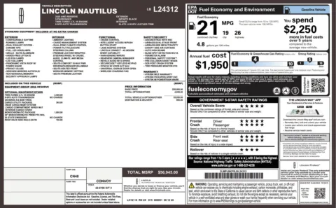 Photos of 2020 Lincoln Nautilus Reserve for sale in Jacksonville, FL at Auto Boutique Florida