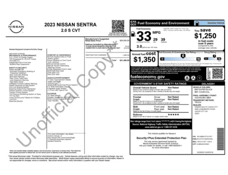 Photos of 2023 Nissan Sentra S for sale in Jacksonville, FL at Auto Boutique Florida