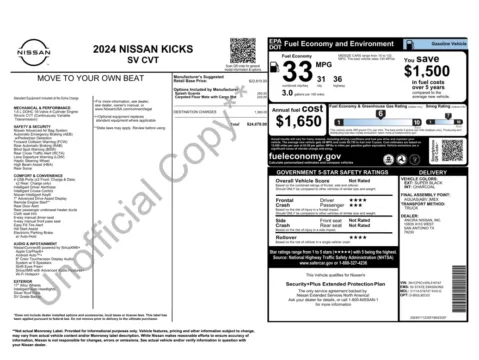 Photos of 2024 Nissan Kicks SV for sale in Jacksonville, FL at Auto Boutique Florida