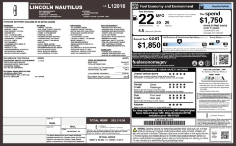 Photos of 2020 Lincoln Nautilus Reserve for sale in Jacksonville, FL at Auto Boutique Florida