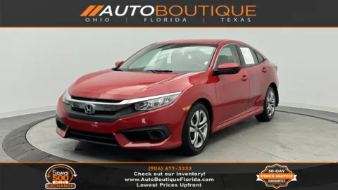 Red 2016 Honda Civic Sedan LX for sale in Jacksonville, FL