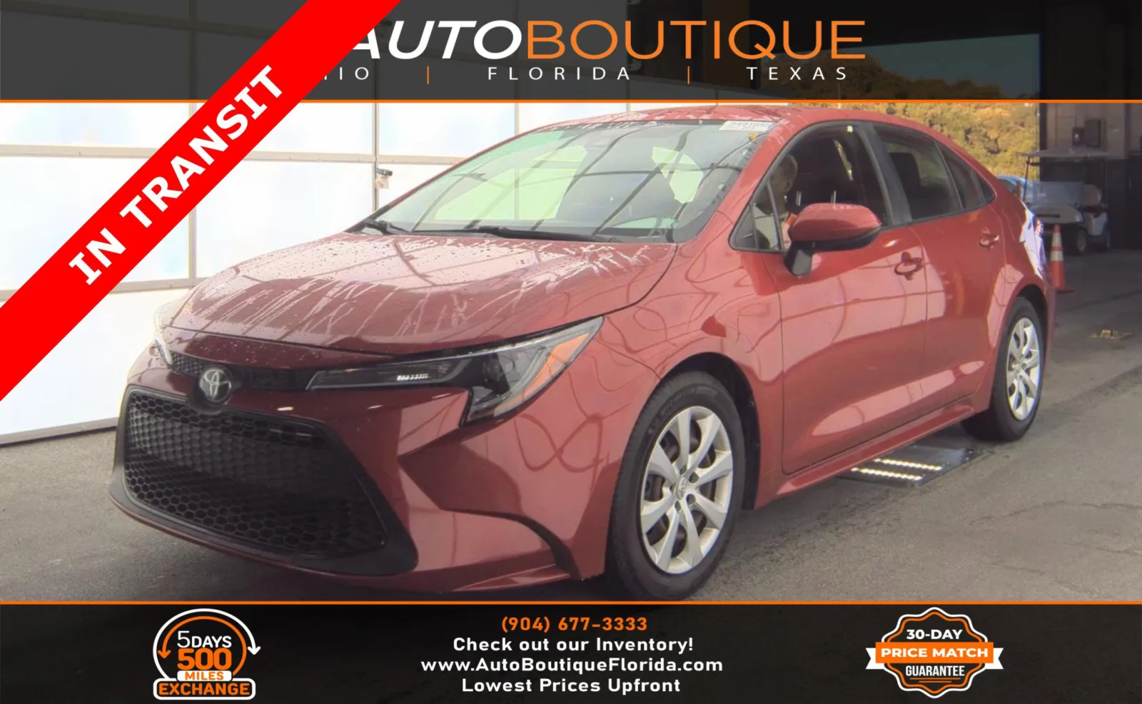 Red 2021 Toyota Corolla LE for sale in Jacksonville, FL