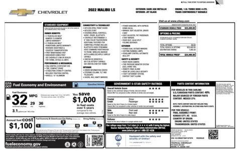 Photos of 2022 Chevrolet Malibu LS for sale in Jacksonville, FL at Auto Boutique Florida