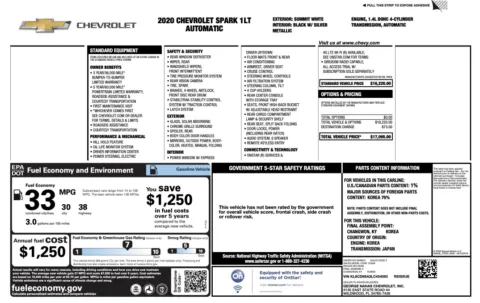 Photos of 2020 Chevrolet Spark LT for sale in Jacksonville, FL at Auto Boutique Florida