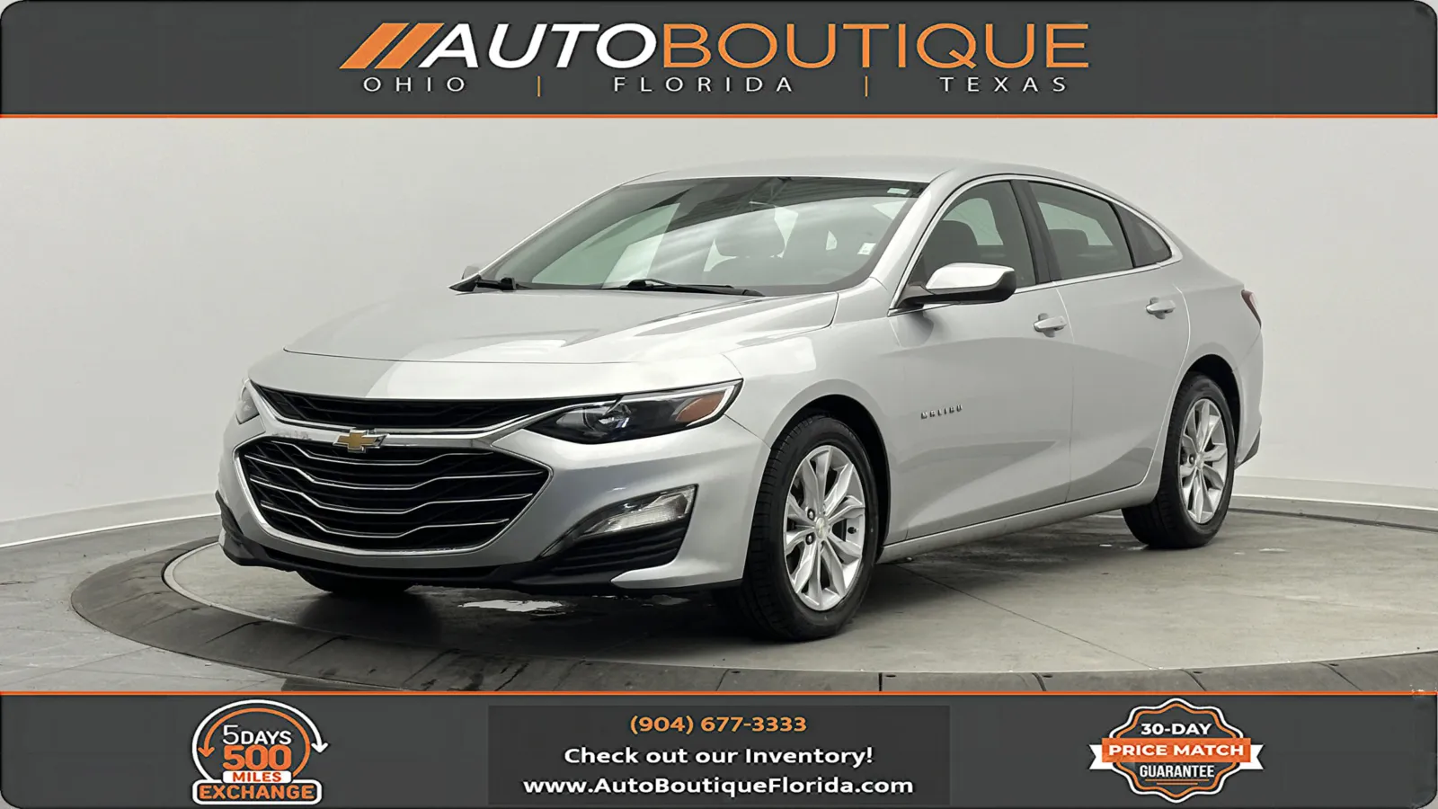 Silver 2021 Chevrolet Malibu LT for sale in Jacksonville, FL