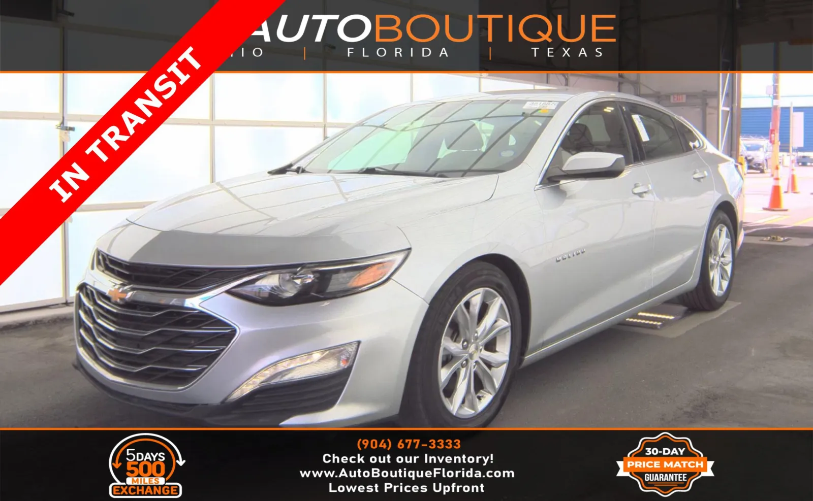 Silver 2021 Chevrolet Malibu LT for sale in Jacksonville, FL