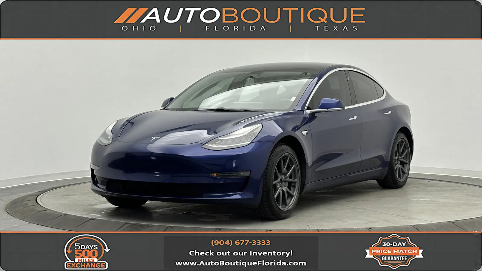 Blue 2019 Tesla Model 3 Long Range for sale in Jacksonville, FL