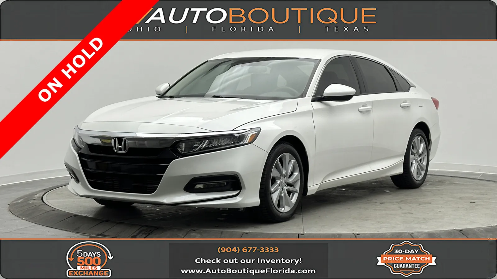 White 2020 Honda Accord Sedan LX for sale in Jacksonville, FL