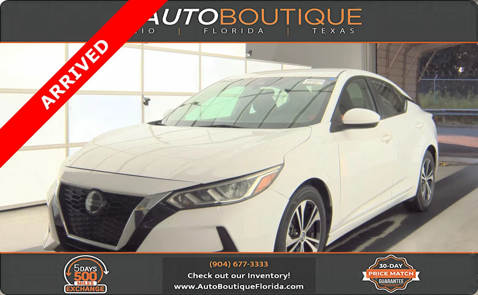 White 2021 Nissan Sentra SV for sale in Jacksonville, FL