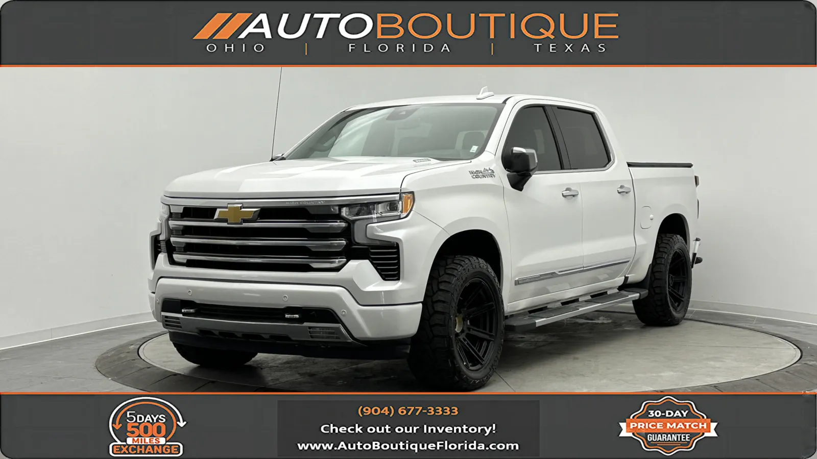 White 2023 Chevrolet Silverado 1500 High Country for sale in Jacksonville, FL