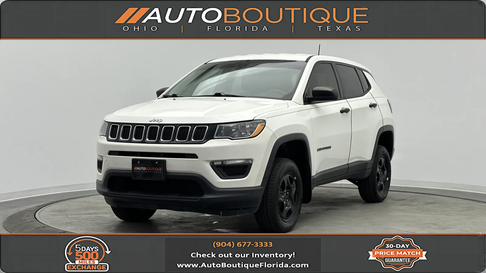 White 2020 Jeep Compass Sport for sale in Jacksonville, FL