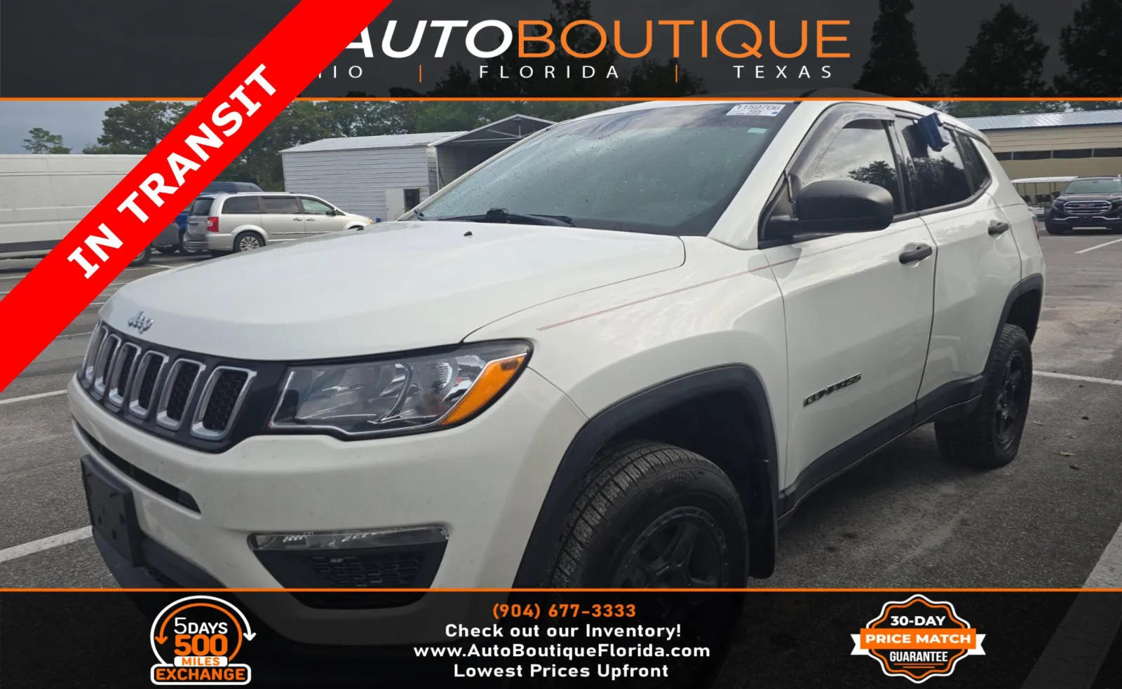 White 2020 Jeep Compass Sport for sale in Jacksonville, FL