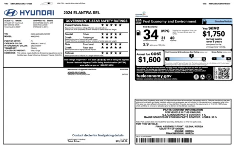 More photos of 2024 Hyundai Elantra SEL at Auto Boutique Florida, FL