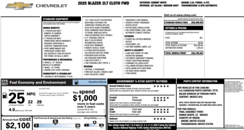 Photos of 2025 Chevrolet Blazer LT for sale in Jacksonville, FL at Auto Boutique Florida