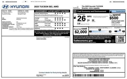 More photos of 2025 Hyundai Tucson SEL at Auto Boutique Florida, FL