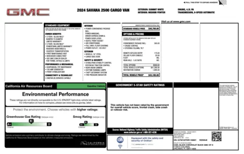 More photos of 2024 GMC Savana Cargo Van 2500 at Auto Boutique Florida, FL