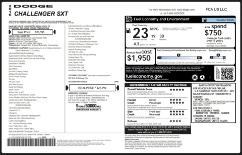 Photos of 2016 Dodge Challenger SXT for sale in Jacksonville, FL at Auto Boutique Florida