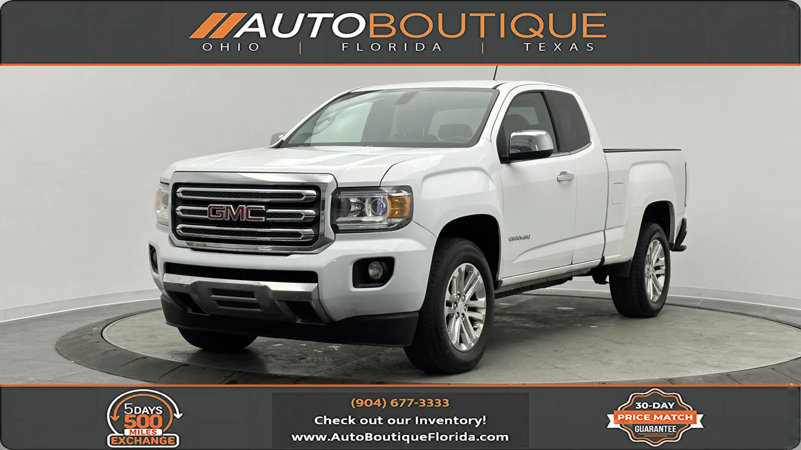 White 2015 GMC Canyon 2WD SLT for sale in Jacksonville, FL