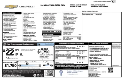 Photos of 2019 Chevrolet Blazer 2LT for sale in Jacksonville, FL at Auto Boutique Florida