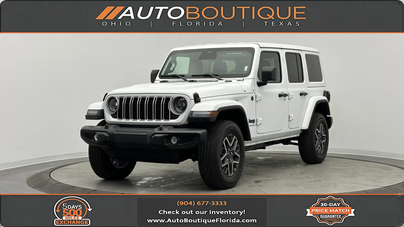 White 2025 Jeep Wrangler Sahara for sale in Jacksonville, FL