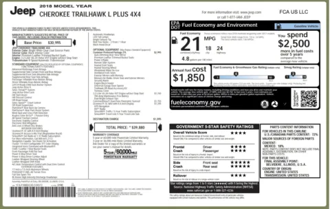 Photos of 2018 Jeep Cherokee Trailhawk for sale in Jacksonville, FL at Auto Boutique Florida