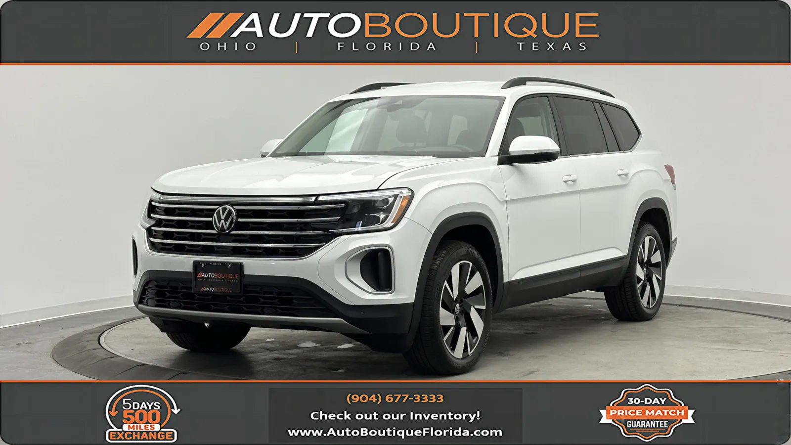 White 2024 Volkswagen Atlas 2.0T SE w/Technology for sale in Jacksonville, FL
