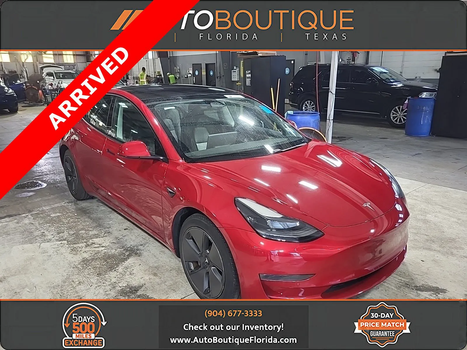 Red 2021 Tesla Model 3 Standard Range Plus for sale in Jacksonville, FL