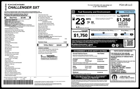 Photos of 2020 Dodge Challenger SXT for sale in Jacksonville, FL at Auto Boutique Florida