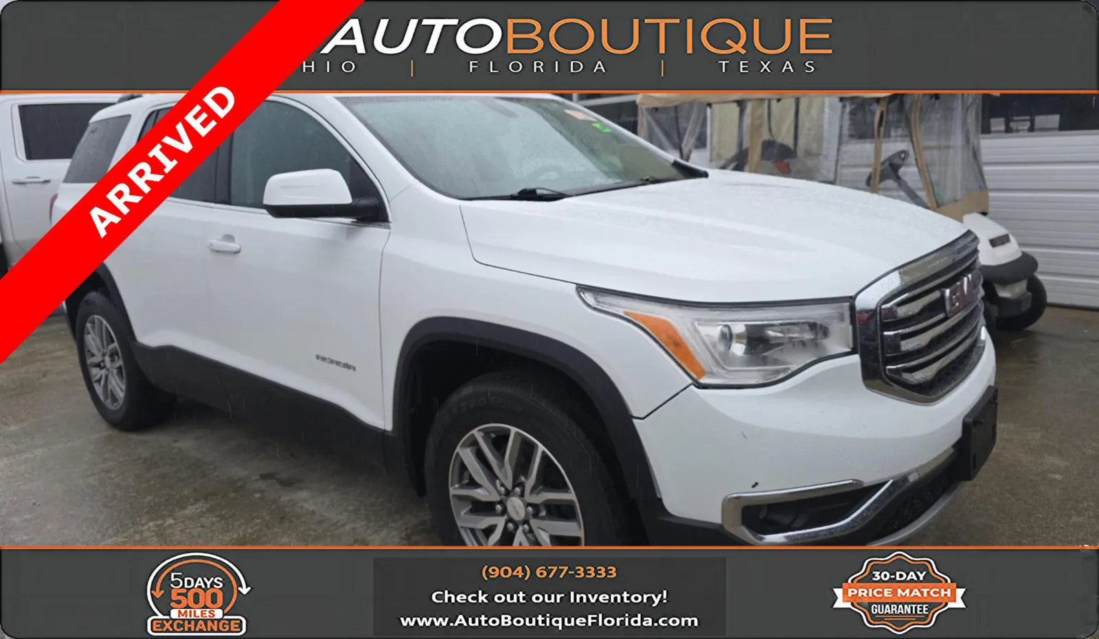 White 2017 GMC Acadia SLE for sale in Jacksonville, FL