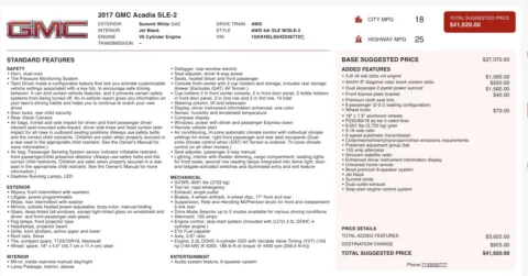 Photos of 2017 GMC Acadia SLE for sale in Jacksonville, FL at Auto Boutique Florida