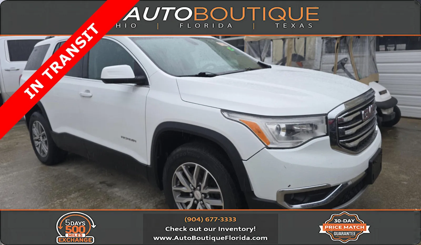 White 2017 GMC Acadia SLE for sale in Jacksonville, FL